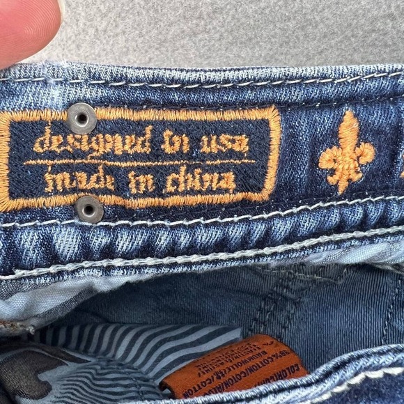 Rock Revival Women's Heather Capri Denim Pants Size 26 (2) Embellished Pockets - Picture 14 of 16